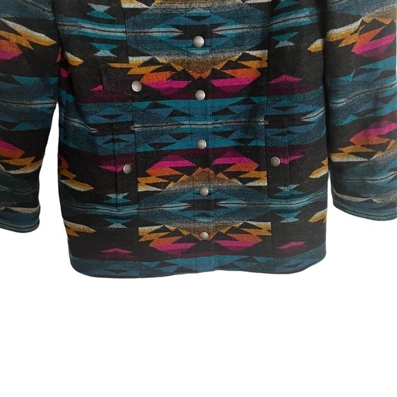 Pendleton Blue 100% Wool Patterned Jacquard Jacket NWT Medium - Picture 5 of 11